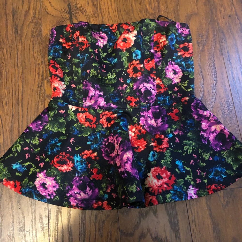 Forever 21 Peplum Floral Top